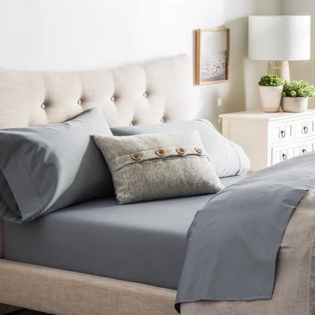 Brookside Cotton Blend Sheet Set- Rich Cotton Feel- Polyester Finish - Size: Split California King