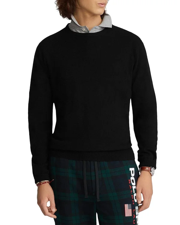 Polo Ralph Lauren Men's Washable Cashmere Sweater - Black - Size XX Large