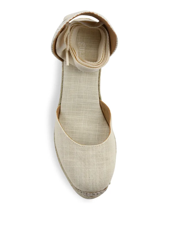 Soludos Tall Wedge Linen - 6, Blush