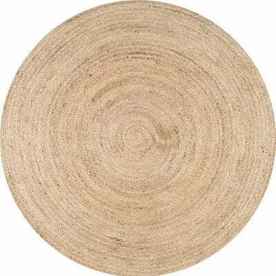 Hand Braided Jute/Sisal Natural Area Rug AllModern Rug Size: Round 8&