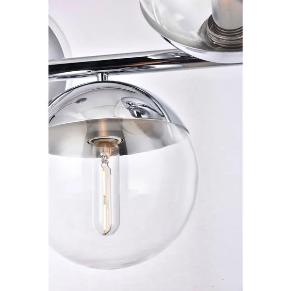 Elegant Eclipse 7-Light Chrome Pendant with Clear Glass LD6137C J16XC