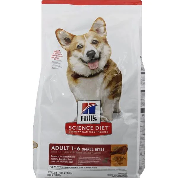 Science Diet Science Diet Dog Food, Premium, Chicken & Barley Recipe, Adult 1-6 Small Bites - 35 lb