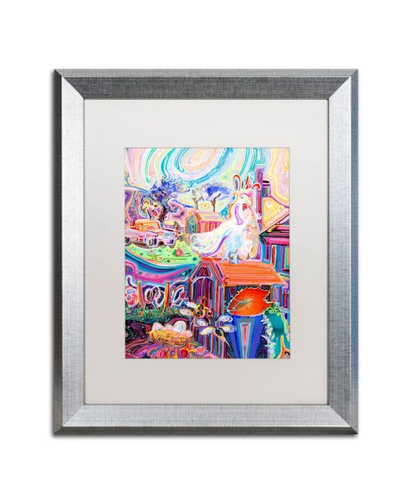 Trademark Fine Art ALI5659-S1620MF Poppycock by Josh Byer, White Matte, Silver Frame 16x20-Inch