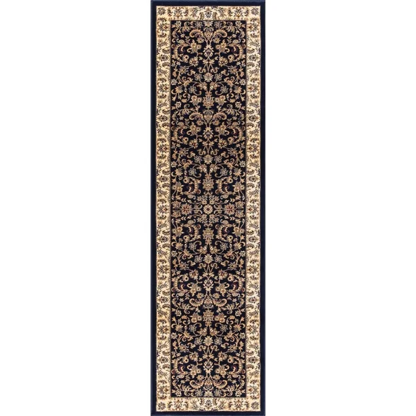 Great American Distributors C483.01.NV.5R 5 ft. Classic Eternal Traditional & Oriental Rug, Navy & Cream, Blue