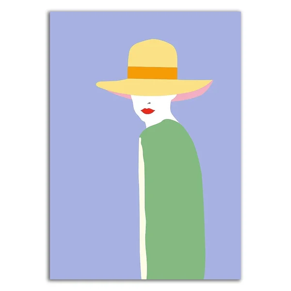Tangletown Fine Art 42x22 x 30x22 Lady NO. 6 by Sean Salvadori Print on Canvas