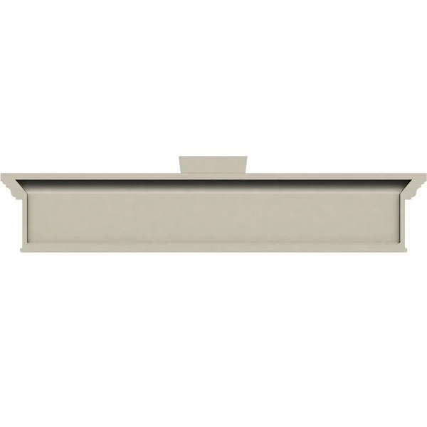 Ekena Millwork CRH07X60BTKF 60x22 Bottom Width x 64x22 Top Width x 7 1/4x22H x 1x22P - Craftsman Crosshead with Bottom Trim w/ Fl