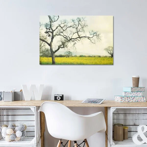 Lupen Grainne Paintings on Canvas Art - Green Gold Print ( scenic & landscapes > Nature > fields - grasslands & M
