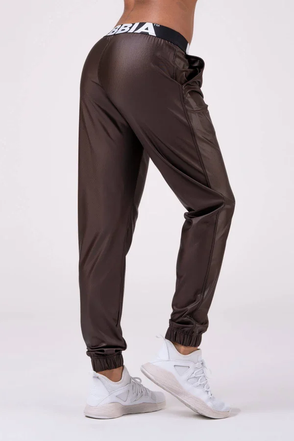 Nebbia Sports Drop Crotch Pants 529 Brown - L