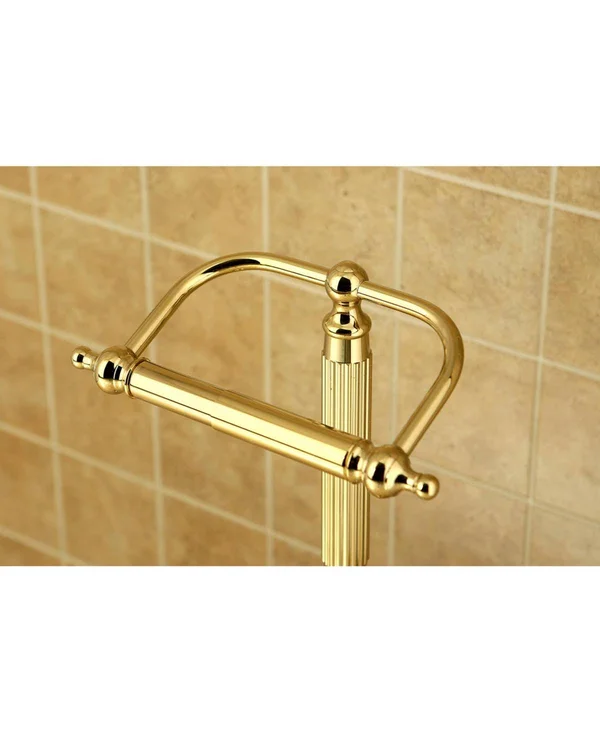 Kingston Brass Georgian Pedestal Toilet Paper Holder - Polished Brass