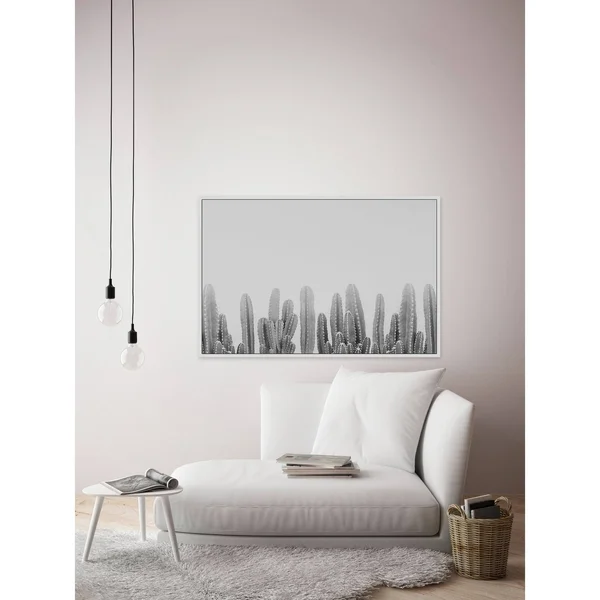 Marmont Hill - Handmade Cacti Splendor II Floater Framed Print on Canvas - 30 x 20