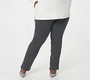 Belle by Kim Gravel Regular Flexibelle Boot-CutJeans - Size Plus 22, Graphite
