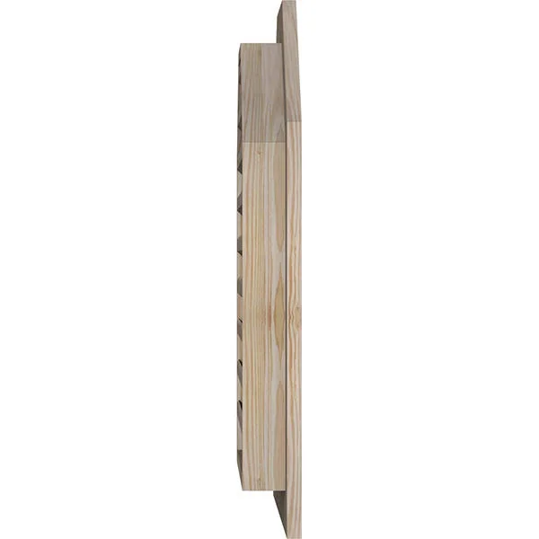 Ekena Millwork GVWOT18X2201SFUPI 18x22W x 22x22H Octagonal Top Gable Vent (23x22W x 27x22H Frame Size): Unfinished - Functional