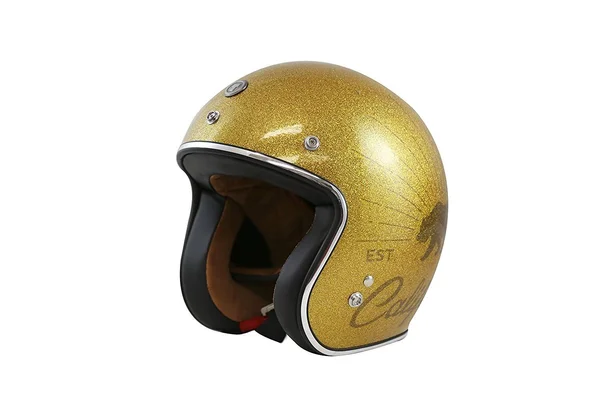 Torc (T50 Route 66) 3/4 Helmet with &Super Flake& Graphic (Gold, X-Large)
