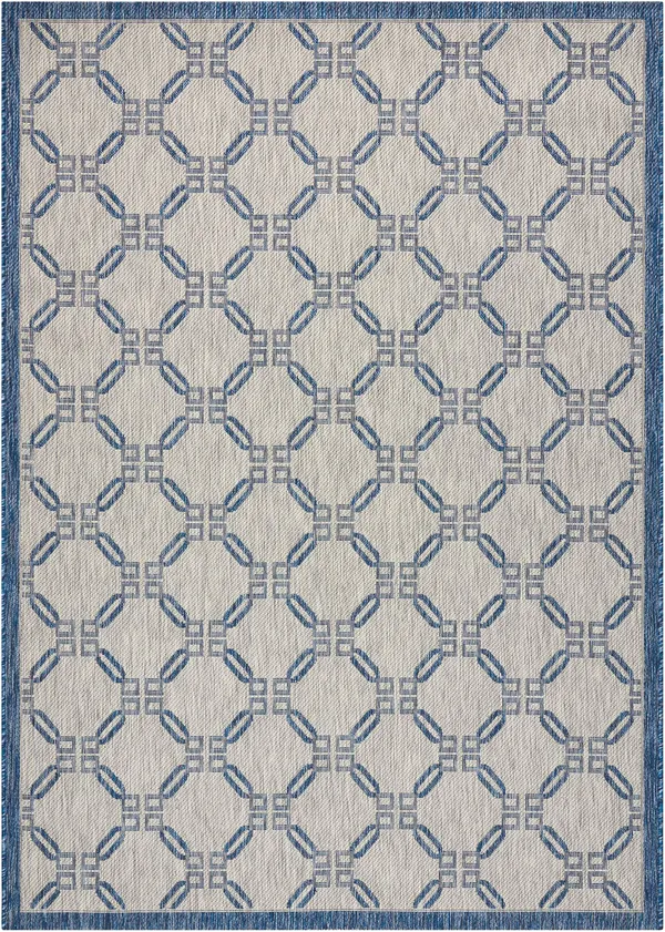 Nourison Garden Party GRD02 Area Rug, Ivory Blue, 6& x 9&