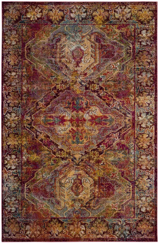 Safavieh CRS516B Crystal Fuchsia, Light Blue Area Rug - 4& x 6&