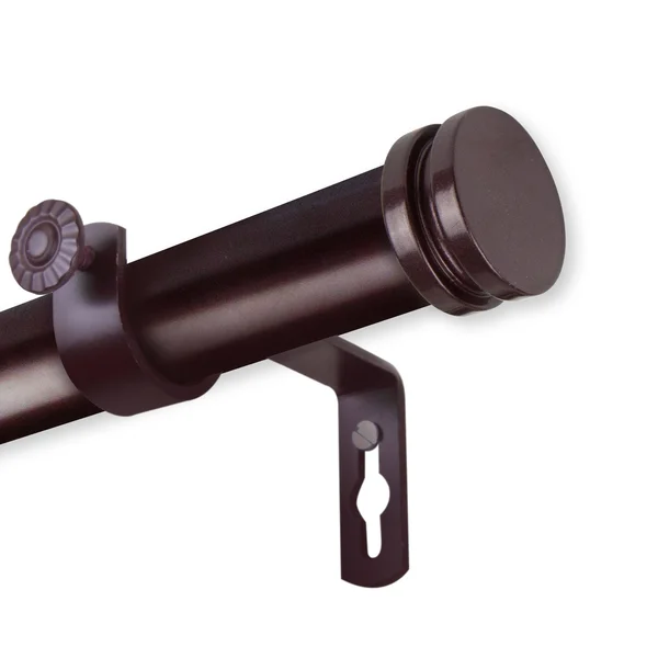 InStyleDesign Pita 1 inch Diameter Adjustable Curtain Rod - 66 to 120 Inches - Satin Nickel