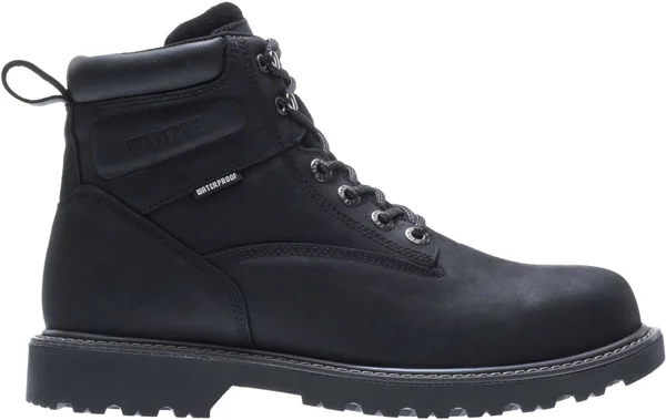 Wolverine Men's Floorhand 6 inch Waterproof Steel-Toe Work Boots - Size: 8, Black