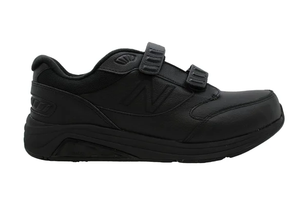 Hook and Loop Leather 928 v3 Men's Walking Shoes Black - 11 X-Wide