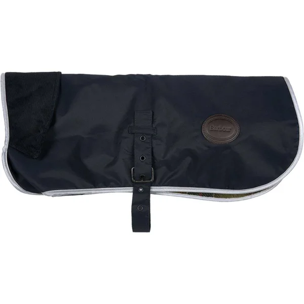 Barbour Tartan Fleece Lined Dog Coat Navy, S