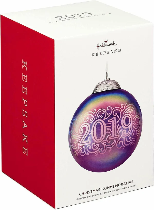 Hallmark Keepsake 2019 Christmas Commemorative Glass Ball Ornament