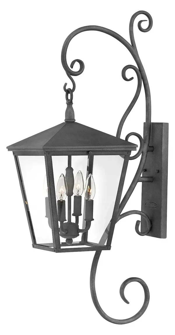 Hinkley Lighting 1436DZ Trellis Outdoor Wall Light Aged Zinc