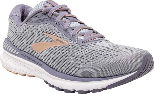 Brooks Women's Adrenaline GTS 20 - Grey - Pale Peach - White - 5 - 2A