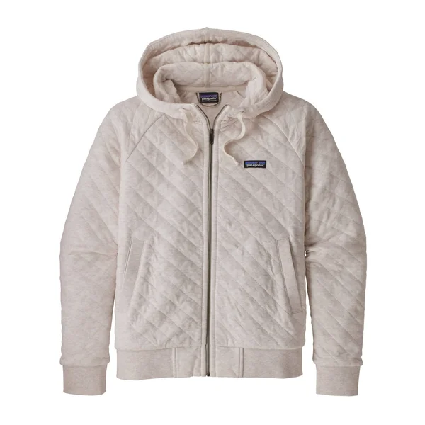 Patagonia Women's Organic Cotton Quilt Hoody Dyno White, XL