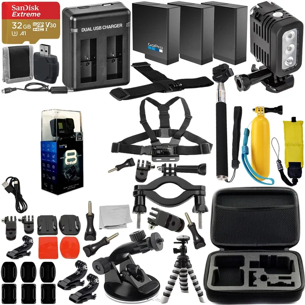 GoPro HERO8 Action Camera (Black) with Premium Accessory Bundle