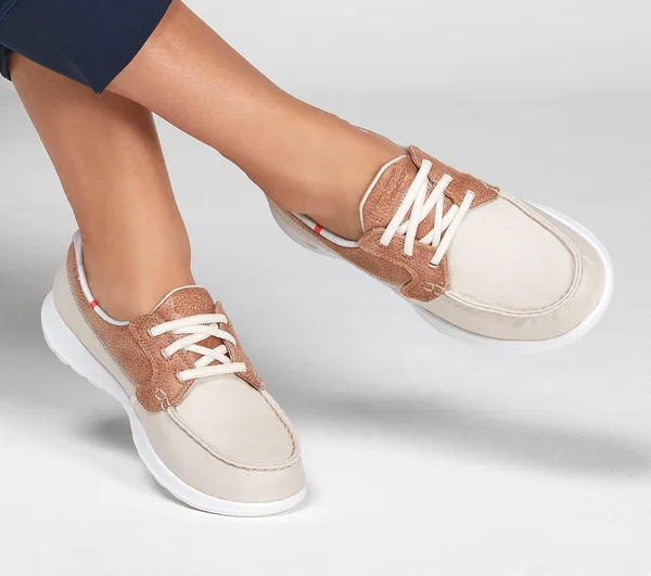 Skechers Women's GOwalk Lite - Playa Vista Walking Shoes, Natural, 7.5
