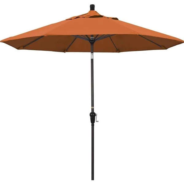 California Umbrella 9 ft. Aluminum Market Auto Tilt Bronze Patio Umbrella in Tuscan Pacifica