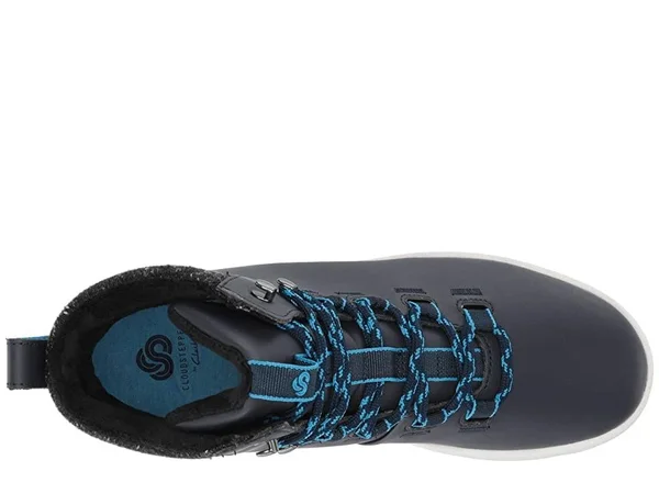 Clarks Step Explore Hi Navy Synthetic - Women's, Size: 5.5