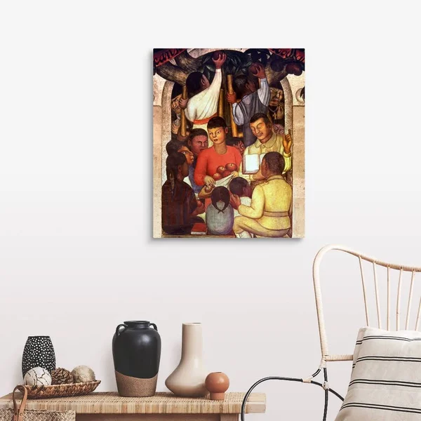 Rivera: Education - 1926, Canvas Wall Art, 24x30, Great Big Canvas
