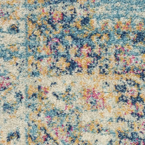 Nourison Passion Light Blue Area Rug, Size: 8& x 10&
