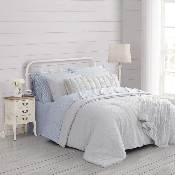 Prairie by Rachel Ashwell 12-Piece Garment Washed Sheet Set (Blue - King)