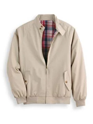 John Blair Men's Poplin Jacket, Stone Grey XL