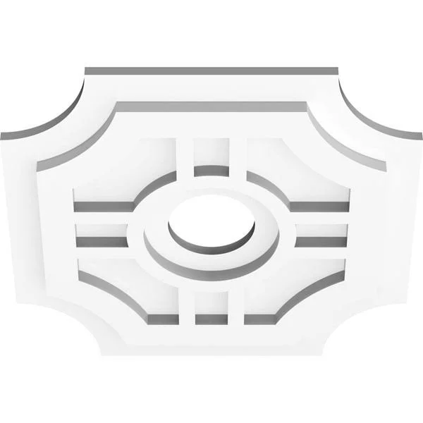 14 inchod x 3 inchid x 4 1/2 inchc x 1 inchp Haus Architectural Grade PVC Contemporary Ceiling Medallion
