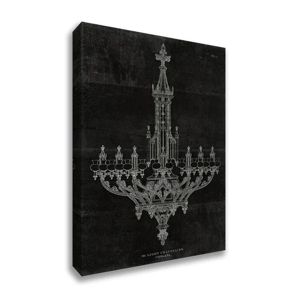 Ornamental Metal Work Chandelier by Wild Apple Portfolio - Fine Art Giclee Print on Gallery Wrap Canvas, Ready to Hang 14272-3043