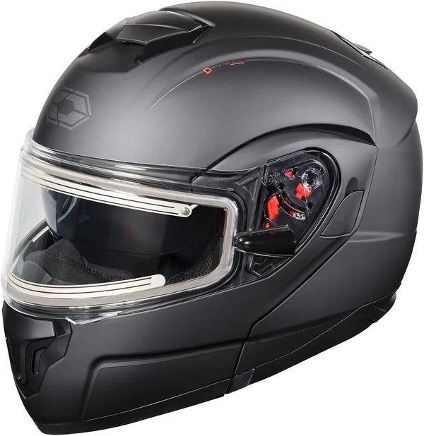 Castle x Atom SV Electric Modular Snowmobile Helmet (2XL, Matte Black)