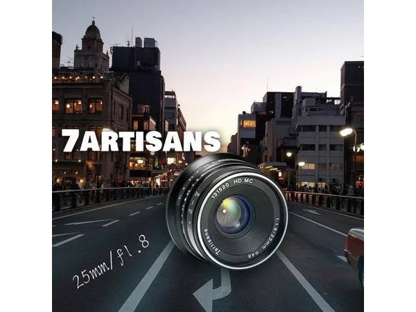 7artisans 25mm f/1.8 Manual Focus Lens for Fujifilm x Mount Cameras (Black)