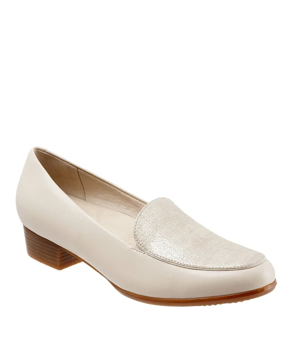 Trotters Women's Monarch, Nude Metallic Linen Size: 10 N