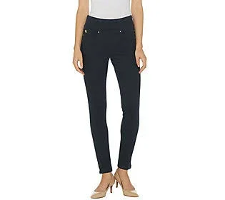 Belle by Kim Gravel Flexibelle Regular Pull-On Knit Jeggings, Size Plus 24, Vintage Wash