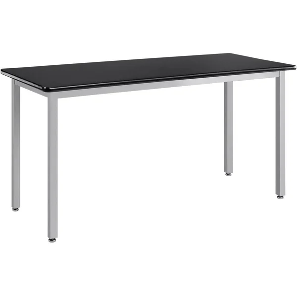 National Public Seating SLT9-4260H 42x22 x 60x22 Fixed Height Grey Steel Science Lab Table with High Pressure Laminate Top
