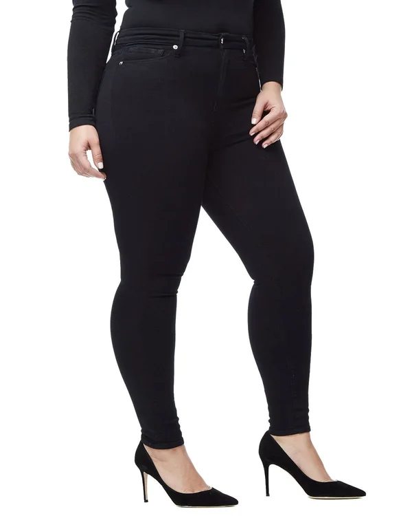 Women's Good American Good Waist High Rise Skinny Jeans, Size 00 - Black