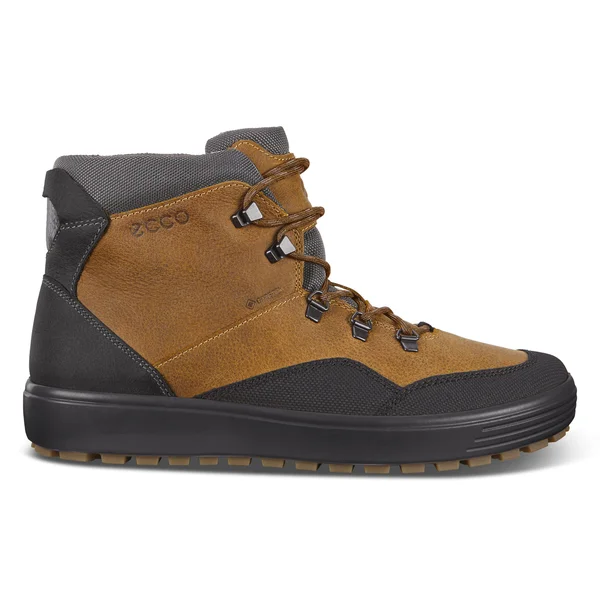 Ecco Men's Soft 7 Tred GTX Terrain Mid Boots - Black/Amber