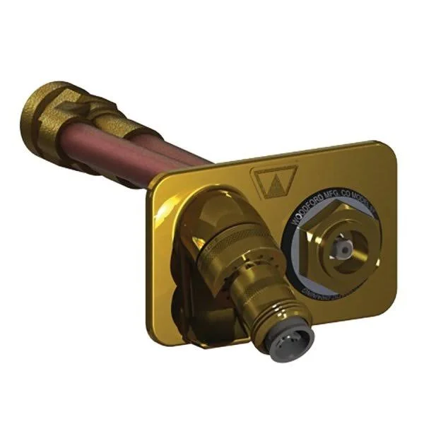Woodford 67P-12-PB Wall Hydrant P INLET, 12-Inch, Polished Brass