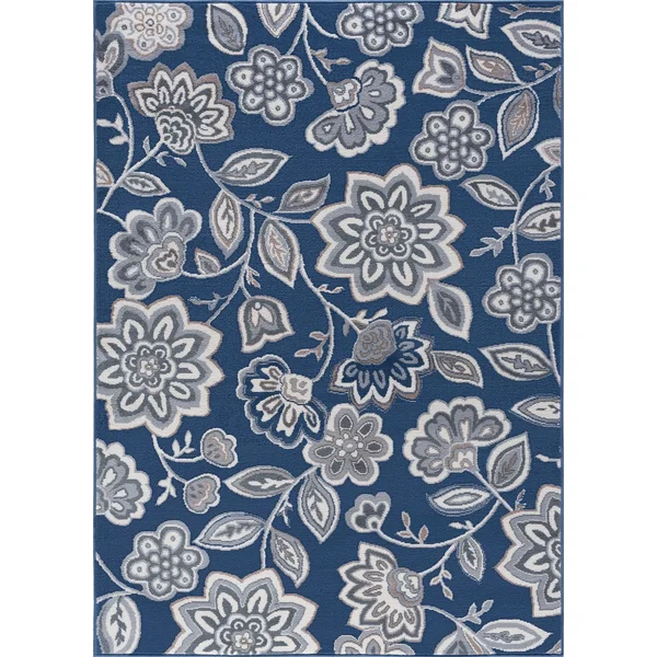 Alise Rugs Carrington Transitional Floral Area Rug - 7&10, Ivory