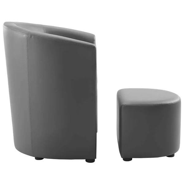 Modway Divulge Armchair and Ottoman - Gray