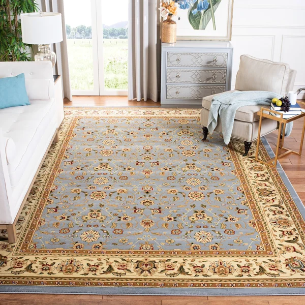 Safavieh LNH312B Lyndhurst Light Blue - Ivory Area Rug - 11& x 15&