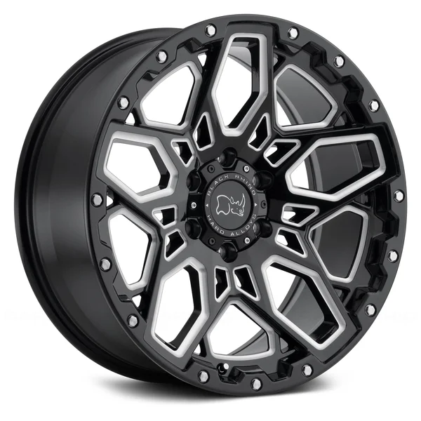 Black Rhino Shrapnel Milled Gloss Black Wheels - 2095SHR005140B78