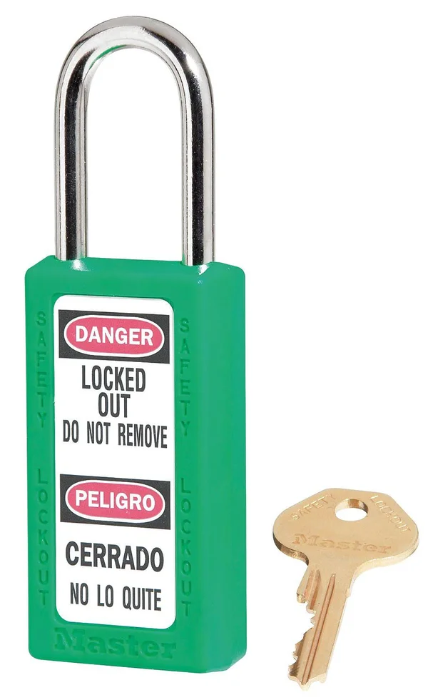 Master Lock 411KAS12GRN Lockout Padlock, KA, Green, 3x22H, PK12